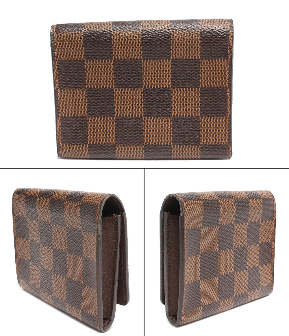 Louis Vuitton Card Case Wallet Envelope Carte De Canvas Leather Brown - Picture 2 of 8